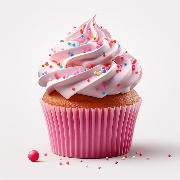 Pink Sprinkle Cupcakes